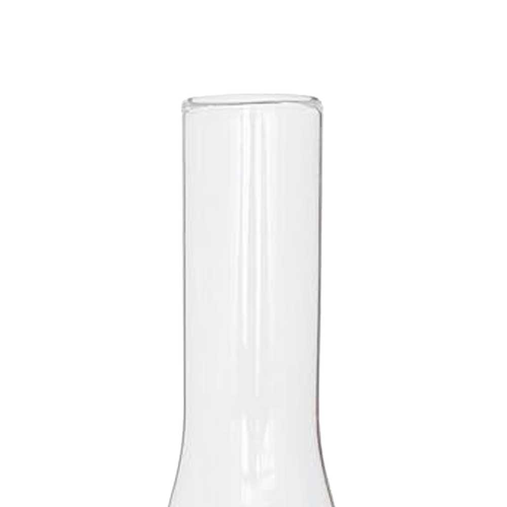Clear glass lamp chimney with a smooth cylindrical shape and 1-5/8 inch base, designed for use in lamps and lighting, featured in Lamps & Lighting, Parts and Accessories, Chimneys and Globes, Best Sellers, and Promo Eligible collections.