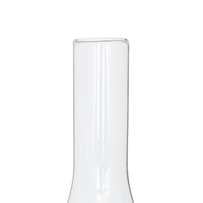 Clear glass lamp chimney with a smooth cylindrical shape and 1-5/8 inch base, designed for use in lamps and lighting, featured in Lamps & Lighting, Parts and Accessories, Chimneys and Globes, Best Sellers, and Promo Eligible collections.