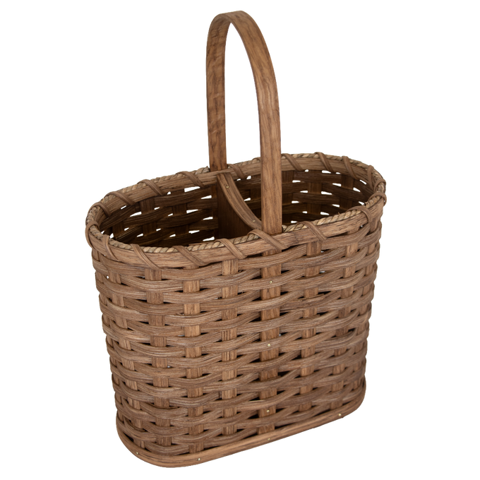 Amish-Made Handwoven Wine Bottle Basket