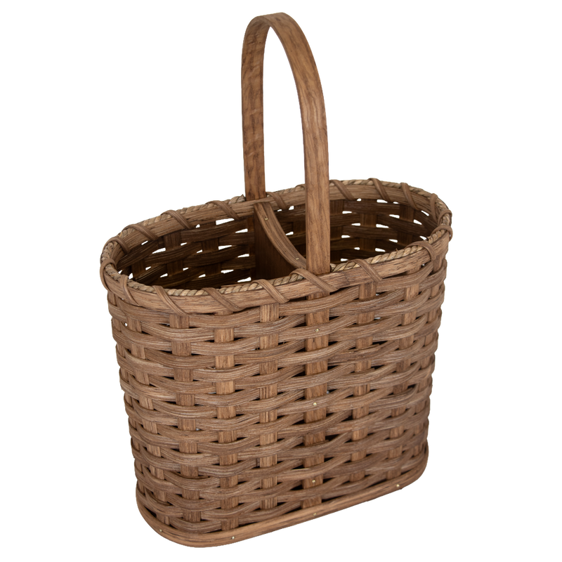 Amish-Made Handwoven Wine Bottle Basket