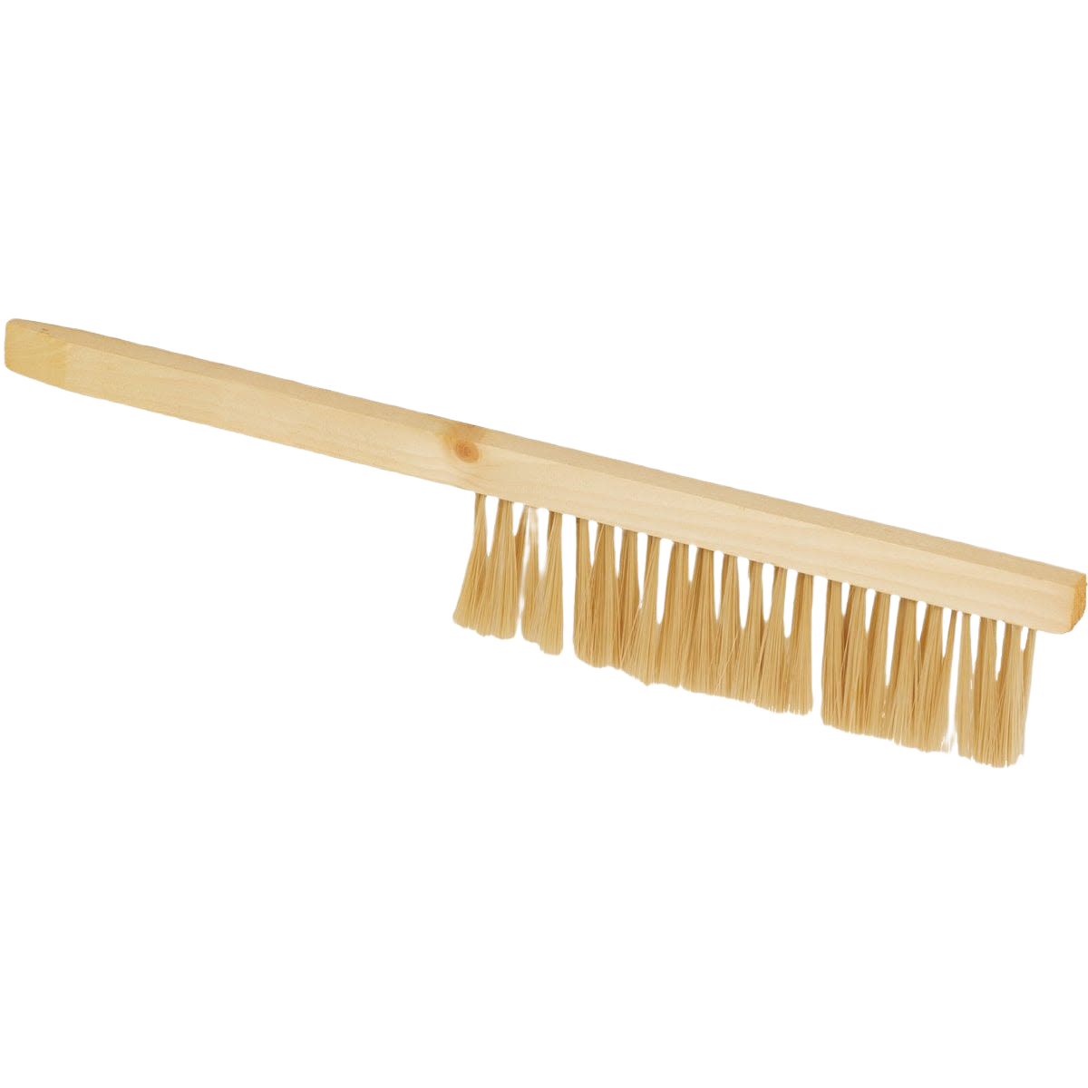 Long wooden brush with soft bristles designed for gentle removal of bees during hive inspections, featured in Farm, Garden & Tool and Beekeeping Supplies collections.