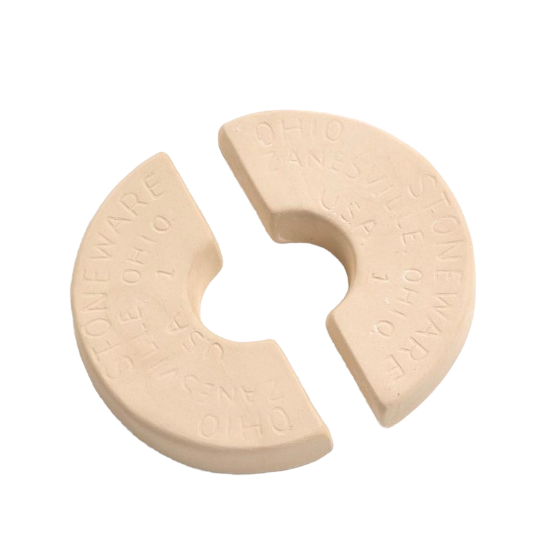 Made in USA stoneware weight stones designed to fit numbered crocks, helping keep food submerged during fermenting and pickling in Kitchen & Food, Food Preservation, and Fermenting collections.