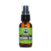 Handcrafted amber glass bottle of organic raw argan oil with black pump and clear cap, rich in vitamin E and fatty acids, part of Health & Wellness, Grooming and Personal Hygiene, USA Made, and Best Sellers collections.