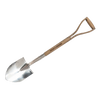 Traditional planting spade with stainless steel pointed blade and wooden handle featuring a sturdy double-riveted socket, ideal for garden beds in Farm, Garden & Tool and Seeds and Planting collections.