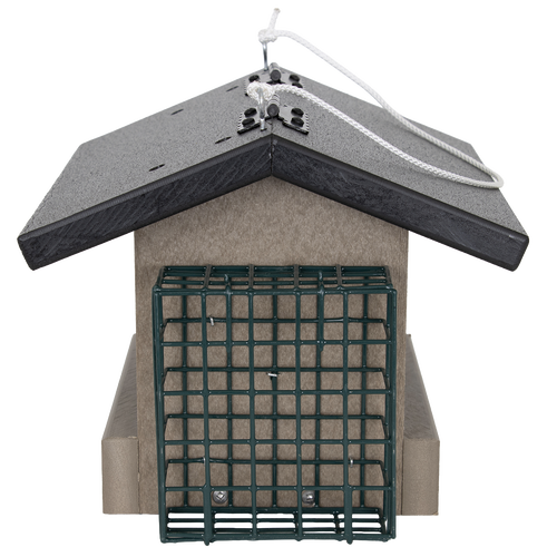 Small Polywood Bird Feeder with Suet Bin – Amish Made