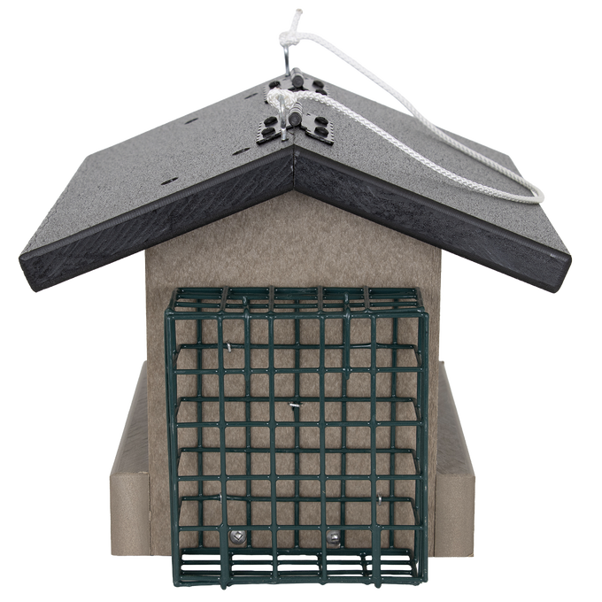 Small Polywood Bird Feeder with Suet Bin – Amish Made