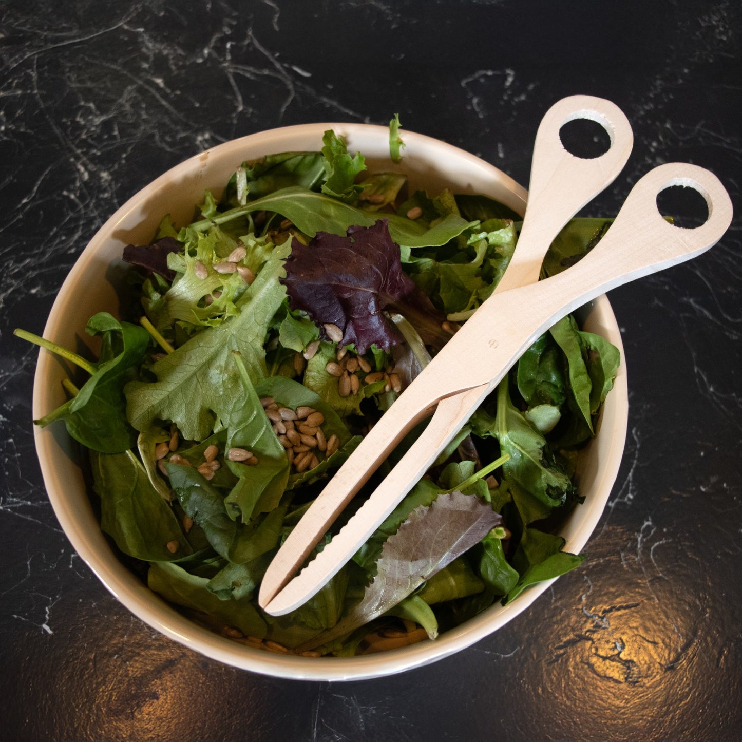 German-Made Maple Scissor Tongs