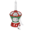 Handcrafted retro-inspired bubble light featuring a glittering swirl inside a red and green base, with USB and battery power options, ideal for Home & Decor, Holiday Decor, Best Sellers, Promo Eligible collections.