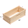 Unpainted, fully assembled wooden medium nuc box designed to hold 5 frames, handcrafted in the USA, Amish made, ideal for beekeeping and farm, garden, and tool collections.
