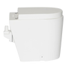 Handcrafted compact white composting toilet designed for easy installation in RVs and tiny homes, featuring dual chambers and odor control, part of Appliances and Composting Toilets collections.