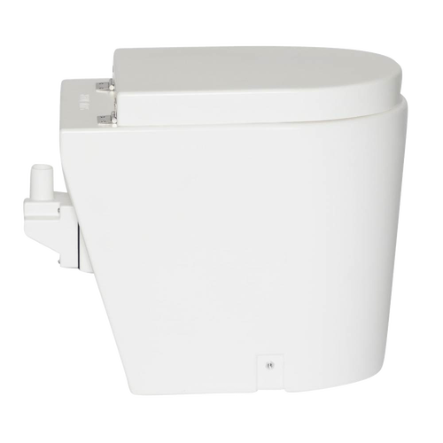 Handcrafted compact white composting toilet designed for easy installation in RVs and tiny homes, featuring dual chambers and odor control, part of Appliances and Composting Toilets collections.