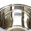 Close-up of the interior of a shiny stainless steel pot with volume markings from 1.0L to 4.0L, ideal for kitchen and cookware collections.