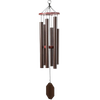 Handcrafted Amish-made Melody of the Heart wind chime with six powder-coated aluminum chimes and poly wood components, designed for Home & Decor and Garden Accessories collections.