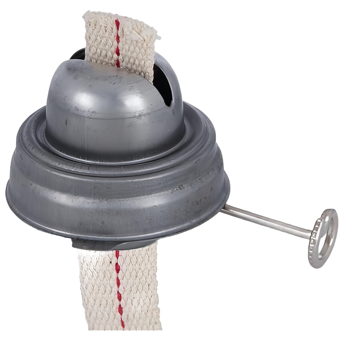 Replacement metal burner with adjustable wick for oil lanterns, suitable for camping, emergency supplies, and lighting parts and accessories collections.