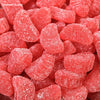 Close-up of sugar-coated cherry slice candies with a bright red color and chewy texture, offering a handcrafted sweet treat from Kitchen & Food, Snacks and Sweets, Best Sellers, and Promo Eligible collections.