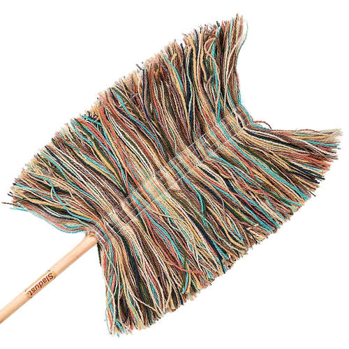 Multi-colored wool replacement head with Velcro® backing for hand duster, made in Vermont, USA, ideal for Home & Decor, Household Cleaning, and Cleaning Utensils collections.