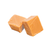 Two handcrafted creamy caramel fudge pieces with a smooth, rich texture, featured in Kitchen & Food, Food, Snacks and Sweets, USA Made, Best Sellers, and Promo Eligible collections.