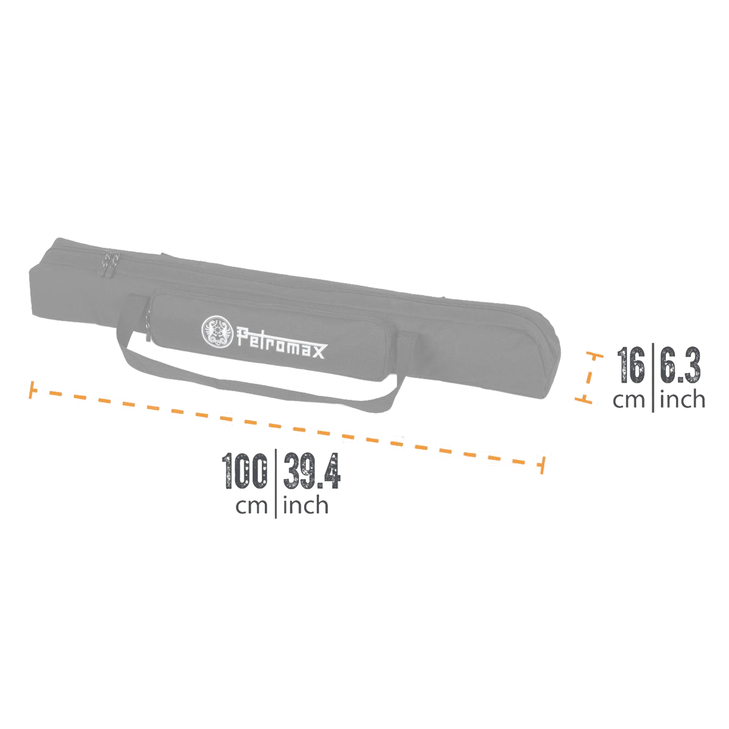 Durable transport bag with reinforced base and hook and loop fastening, designed for safe storage and easy carrying of cooking tripods, ideal for Camping, Farm, Garden & Tool, and Best Sellers collections.