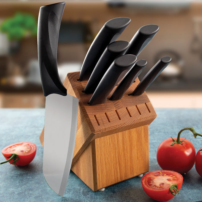Rada Anthem Oak Block Knife Set