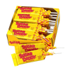 Box of classic yellow-wrapped milk caramel lollipops with visible red lettering, perfect for Kitchen & Food, Snacks and Sweets, Candy, USA Made, and Best Sellers collections.