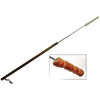 Long metal stick with a wooden handle and pointed end for curling dough around, shown with buttermilk biscuit cooked over campfire, ideal for camping and farm tool use.