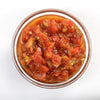 Handcrafted, thick and chunky Amish Wedding Salsa in a clear glass bowl, featuring fresh natural ingredients, ideal for Kitchen & Food, Snacks and Sweets, Pantry, USA Made, and Best Sellers collections.