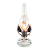 Handcrafted reflector oil lamp with clear glass base, removable mirror reflector, and glass chimney, ideal for Lamps & Lighting, Oil Lamps, Wall Lamps, and Best Sellers collections.
