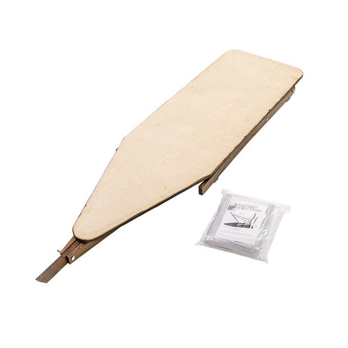 Handcrafted ironing board made from smooth maple and birch wood with a sturdy frame, designed by Amish artisans, ideal for Home & Decor, Laundry Supplies, and USA Made collections.