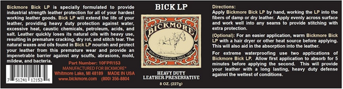 Bickmore Bick LP Leather Preservative – 8 oz