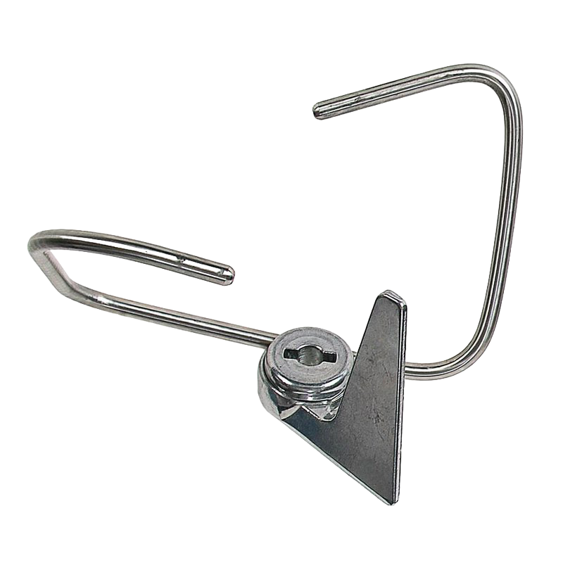 Sturdy stainless steel dough hook attachment with a triangular metal base, designed for use with hand-crank mixers, crafted for Kitchen & Food and Baking Supplies collections.