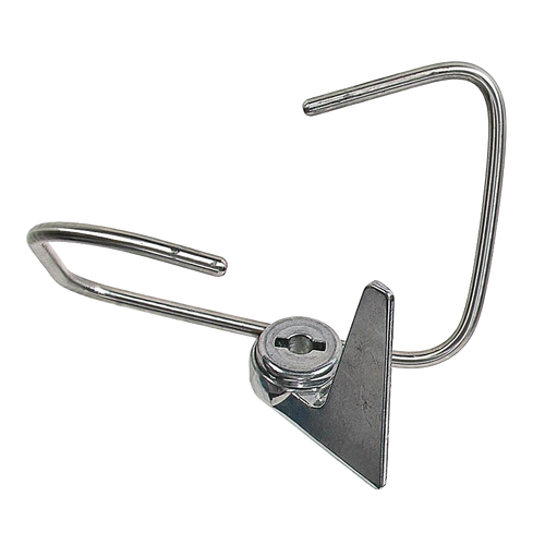 Sturdy stainless steel dough hook attachment with a triangular metal base, designed for use with hand-crank mixers, crafted for Kitchen & Food and Baking Supplies collections.