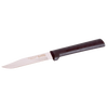 Handcrafted serrated paring knife with fine serrated stainless steel blade and smooth black handle, made in USA, ideal for Farm, Garden & Tool, Kitchen & Food, and Knives & Axes collections.