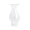 Handcrafted clear glass oil lamp chimney with a crimped top and 1-4/7" base, designed for use in Lamps & Lighting, Parts and Accessories, Chimneys and Globes, Best Sellers, and Promo Eligible collections.