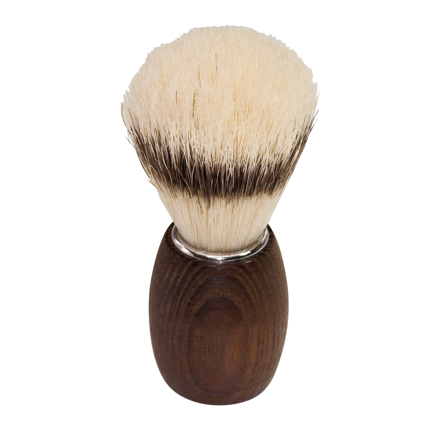 Handcrafted shaving brush with soft natural bristles and a polished thermowood handle, designed to create a rich lather for an enhanced shaving experience, featured in Health & Wellness, Grooming and Personal Hygiene, and Best Sellers collections.
