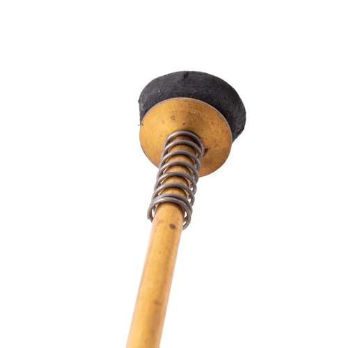 Close-up of a brass and steel pump component with a spring and black rubber gasket, designed for lamps and featured in Lamps & Lighting, Parts and Accessories, Best Sellers, and Promo Eligible collections.