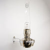 Handcrafted chrome-plated wall oil lamp with clear glass chimney and adjustable burner, perfect for bright lighting in Farm, Garden & Tool, Lamps & Lighting, and Emergency Supplies collections.