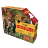 Box for a dinosaur-shaped jigsaw puzzle featuring a detailed Stegosaurus illustration, highlighting a unique border and 100 pieces, ideal for children's toys, games, and puzzles collections.