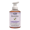 Bottle of handcrafted natural foaming hand soap in lavender and bergamot scent, made in the USA, ideal for Health & Wellness, Soaps, and Best Sellers collections.