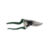 Heavy-duty green-handled left-handed bypass pruners with a notched stainless steel blade, designed for precise shrub and rose trimming, featured in Farm, Garden & Tool collections.
