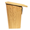 Handcrafted nest box made in the USA from durable unfinished kiln-dried cedar with a slanted roof and front access, perfect for farm, garden, and outdoor use in bird shelter collections.