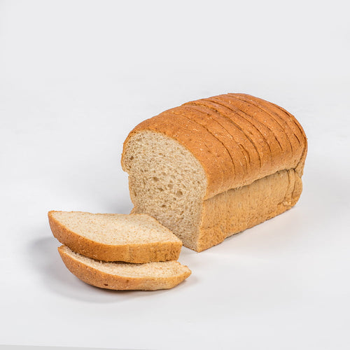 Handcrafted Amish-style bread loaf with thick, soft slices and a golden crust, made in USA, featured in Kitchen & Food, Snacks and Sweets, USA Made, Best Sellers, and Promo Eligible collections.