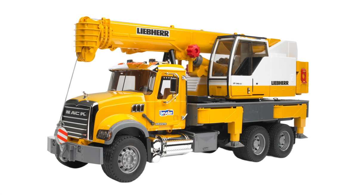 Bruder Toys MACK Granite Liebherr Crane Truck - 1:16 Scale