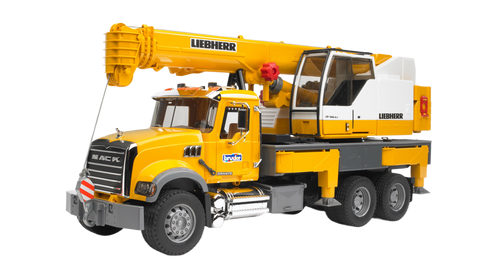 Bruder Toys MACK Granite Liebherr Crane Truck - 1:16 Scale