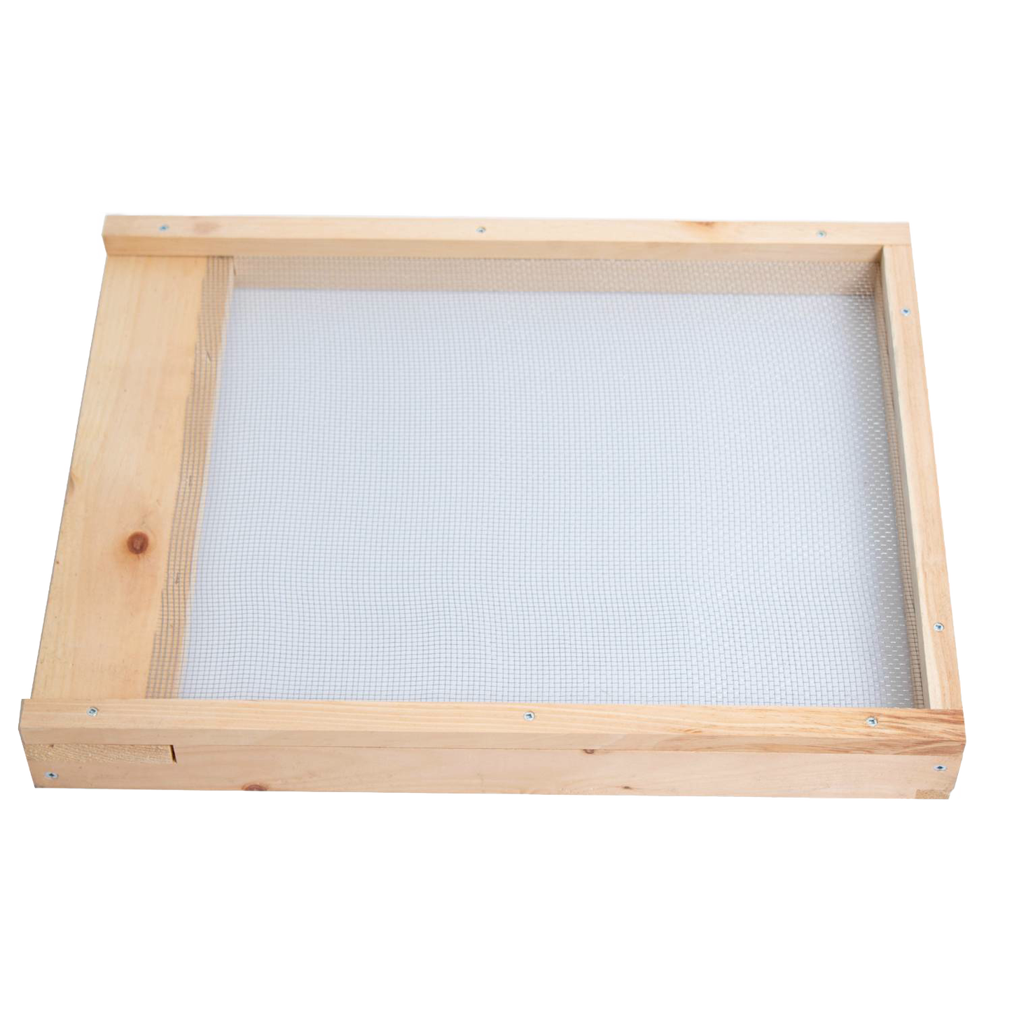 Handcrafted wooden frame with fine mesh screen designed for beekeeping to monitor mites, made in USA by Amish artisans, ideal for Farm, Garden & Tool and Beekeeping Supplies collections.
