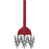 Garden tool with rust-proof serrated steel tines and a red comfort-grip handle, designed for easy soil loosening and weed removal, featured in Farm, Garden & Tool and Best Sellers collections.