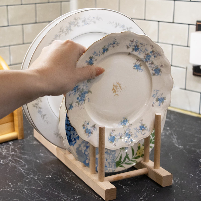 German-Made Plate Storage Rack – Holds 8
