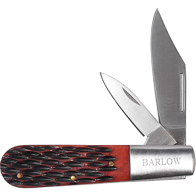 Old-fashioned Barlow pocket knife with two steel blades and a textured bone handle, crafted for everyday use in Farm, Garden & Tool, Hand Tools and Hardware collections.