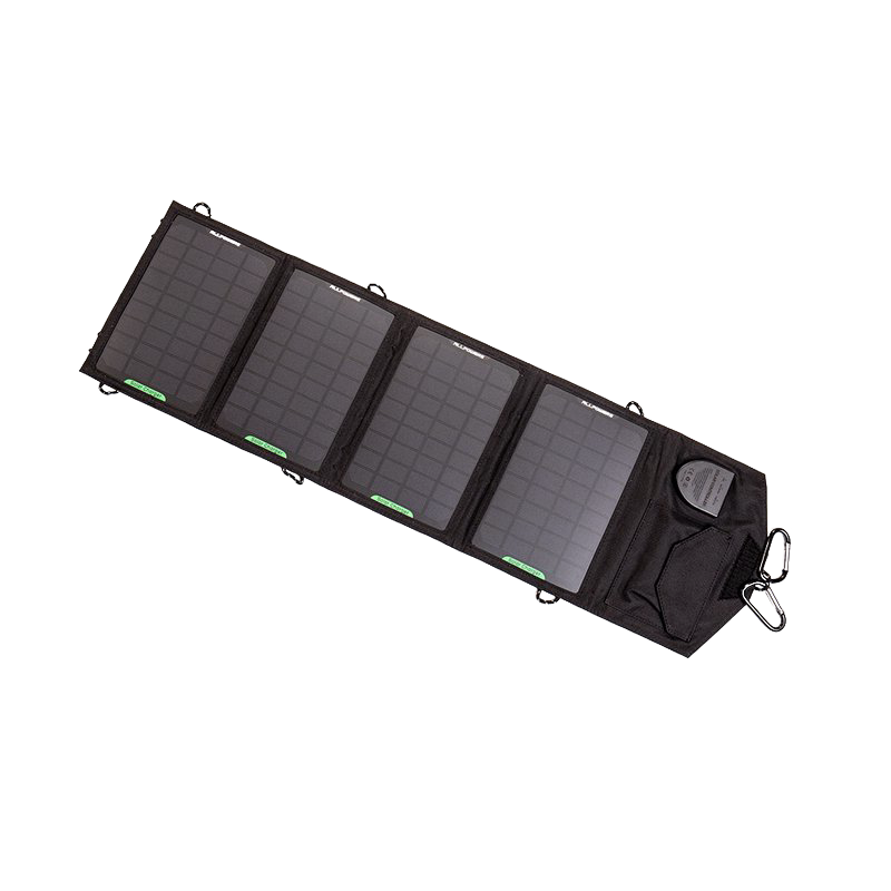 Foldable replacement solar array with multiple connected panels and built-in charging ports, designed for use with outdoor gear in Farm, Garden & Tool and Emergency Supplies collections.