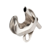 Chrome-plated preheating cup designed for use with lamps, featuring a polished brass and nickel finish, ideal for parts and accessories in lamps and lighting collections.
