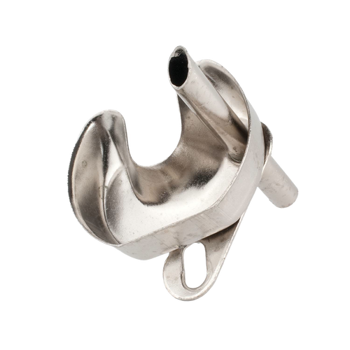 Chrome-plated preheating cup designed for use with lamps, featuring a polished brass and nickel finish, ideal for parts and accessories in lamps and lighting collections.